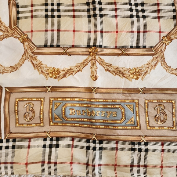 Rare Vintage Burberry Nova Check Prorsum Silk Scarf 34 x 34" - Picture 4 of 6